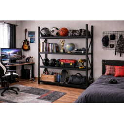 Raft metalic profesional RM03 – 4 rafturi, 200×200×60 cm, capacitate de încărcare 800 kg