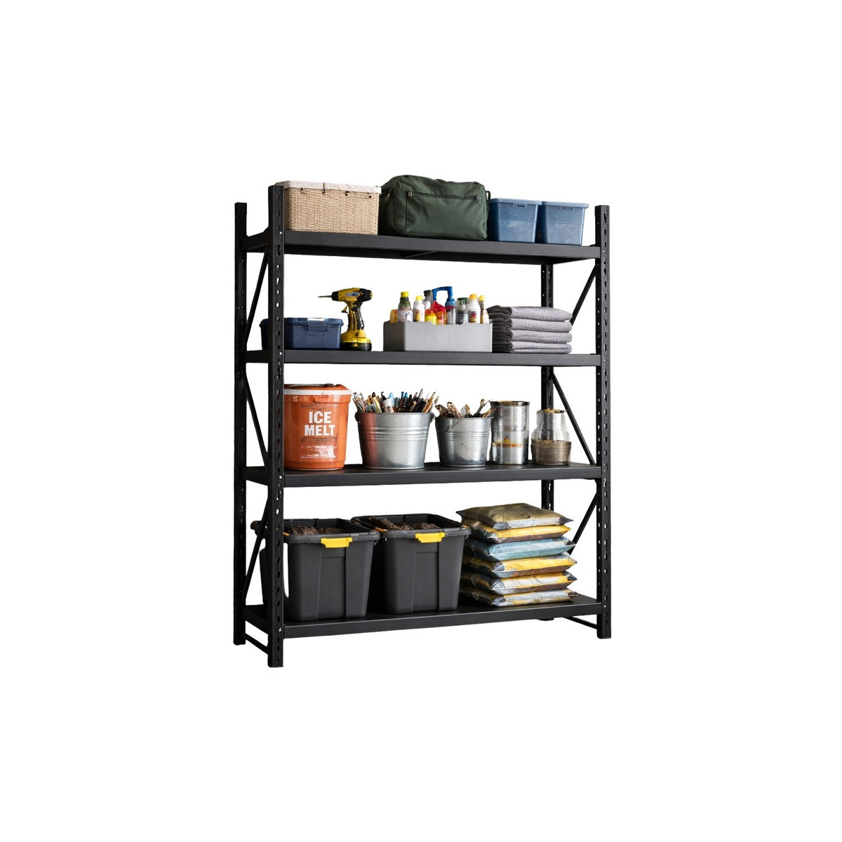 Raft metalic profesional RM03 – 4 rafturi, 200×200×60 cm, capacitate de încărcare 800 kg