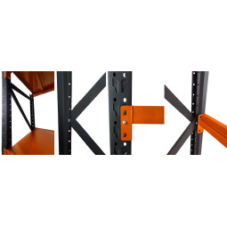 Raft profesionale metalice RM04 – 4 rafturi, 200×200×50 cm, capacitate de încărcare 1000 kg