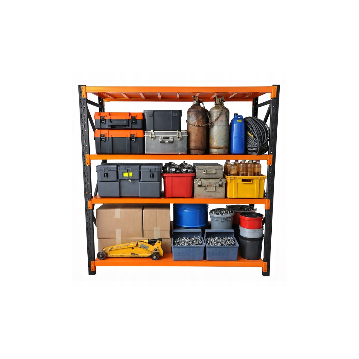 Raft metalic profesional RM04 – 4 rafturi, 200×200×60 cm, capacitate de încărcare 1000 kg