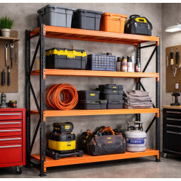 Raft metalic profesional RM04 – 4 rafturi, 200×200×60 cm, capacitate de încărcare 1000 kg