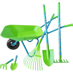 Detsă set de unelte de culoare verde, 6 piese