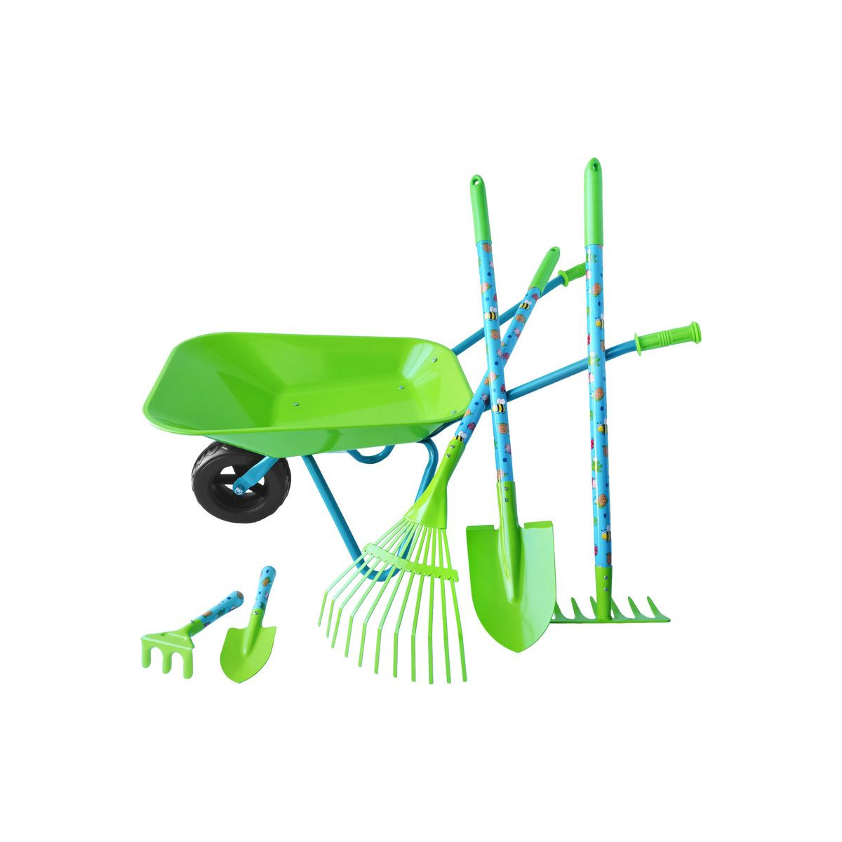 Detsă set de unelte de culoare verde, 6 piese