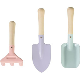 Sada unelte pentru copii pentru nisip cu mânere din lemn