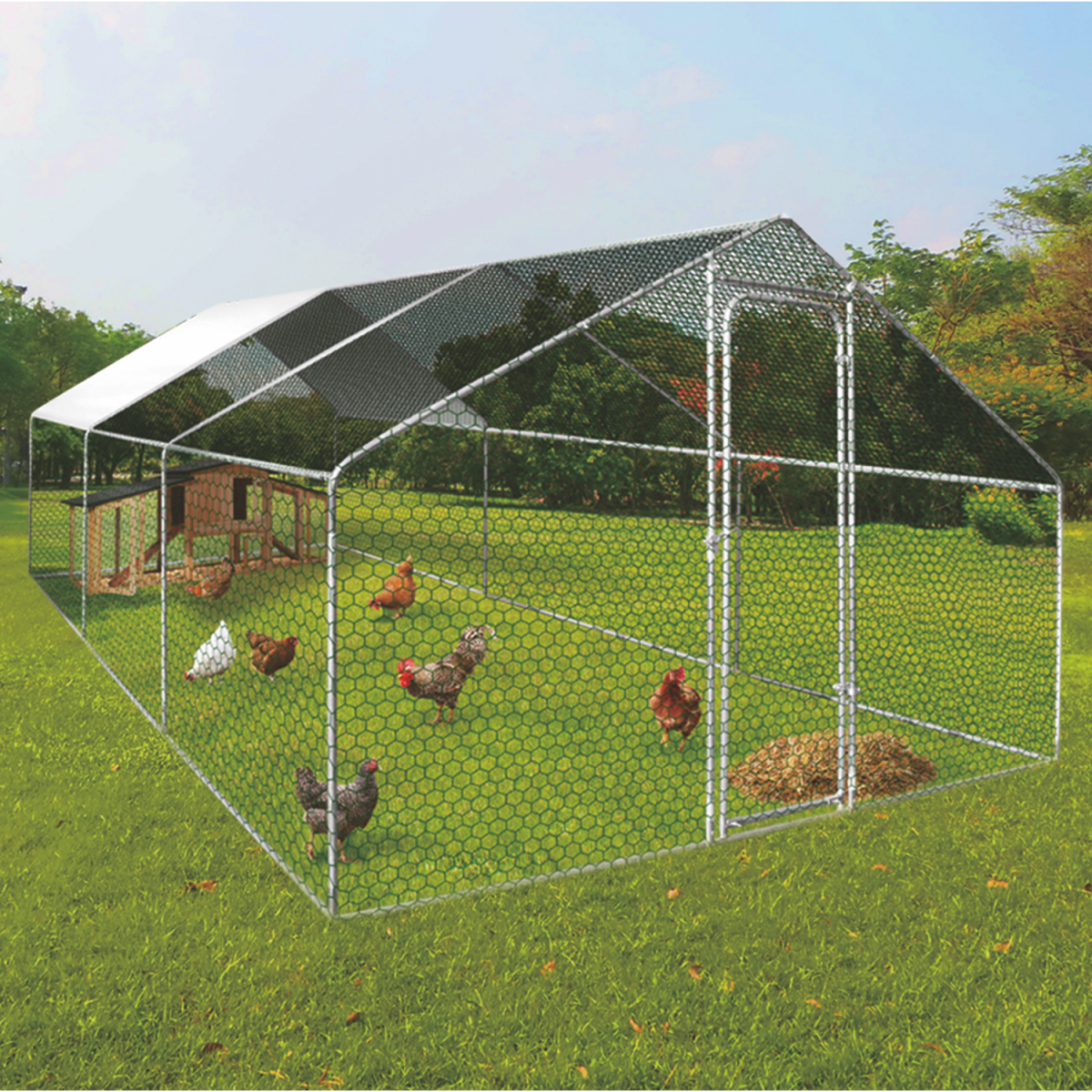 Curte pentru păsări, închisoare pentru animale 4,5 x 3 x 1,95 m