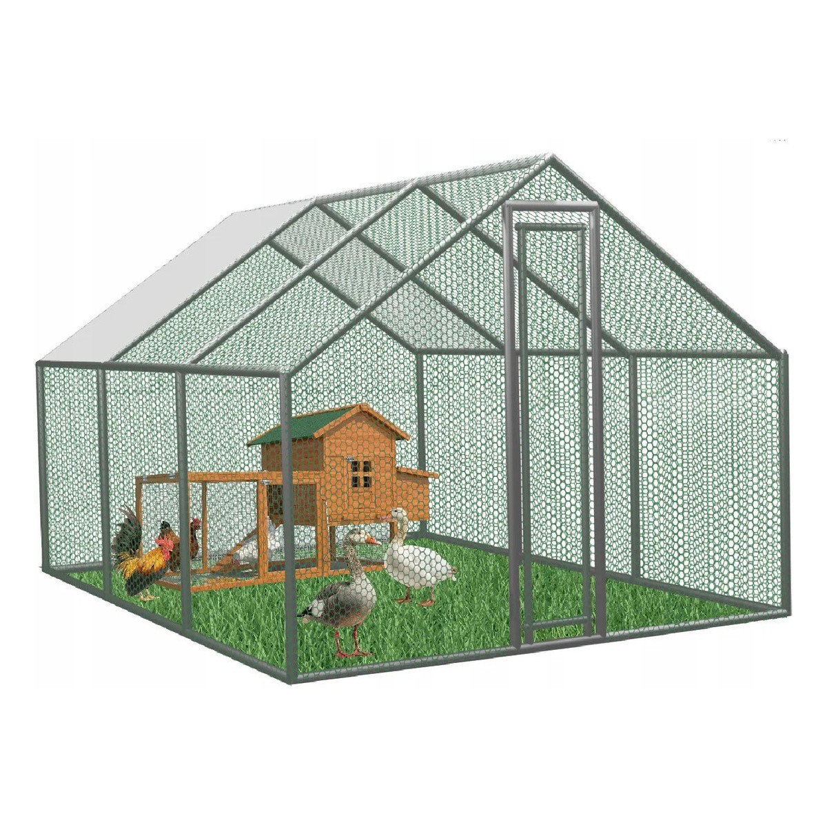 Curte pentru păsări, închisoare pentru animale 4,5 x 3 x 1,95 m