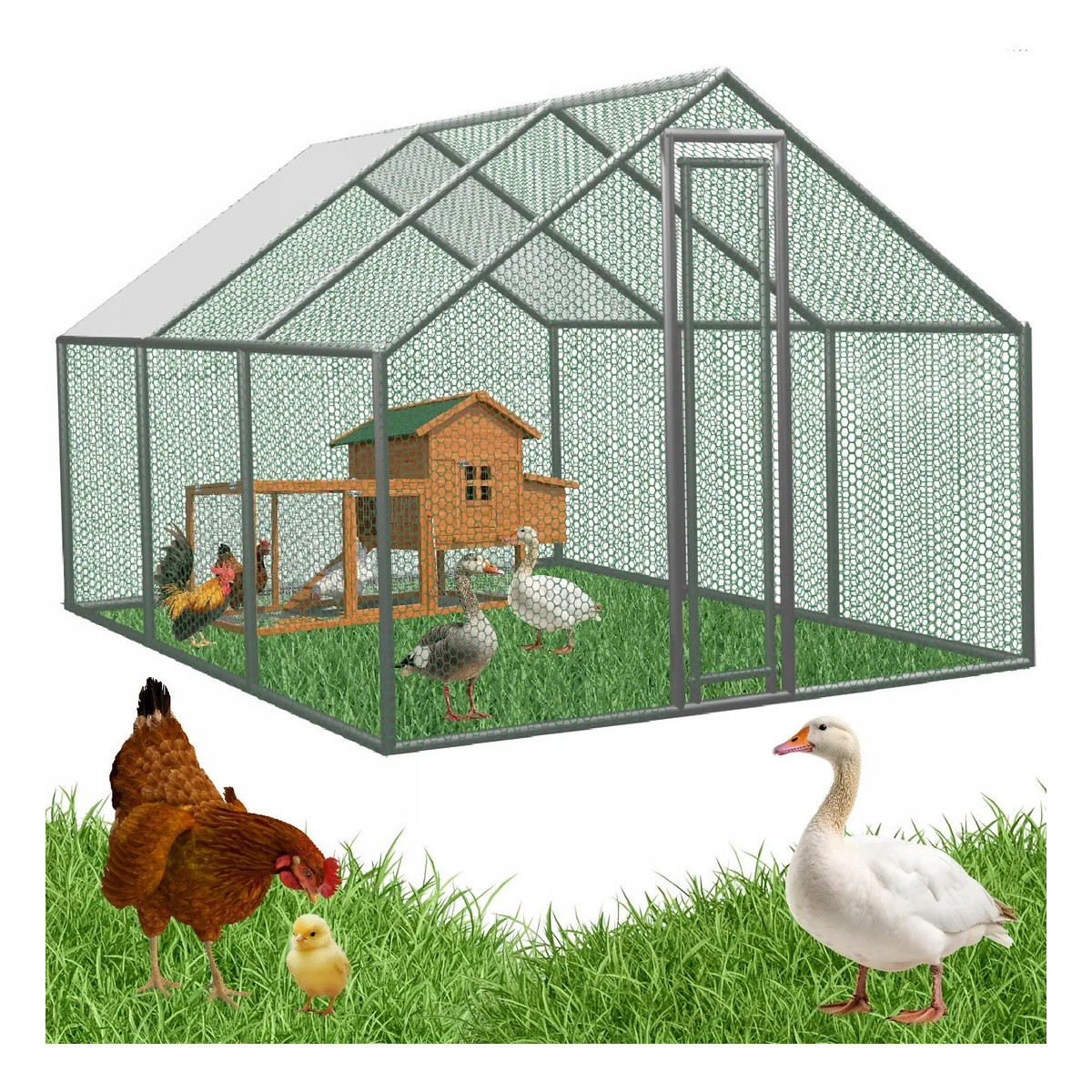 Curte pentru păsări, închisoare pentru animale 4,5 x 3 x 1,95 m