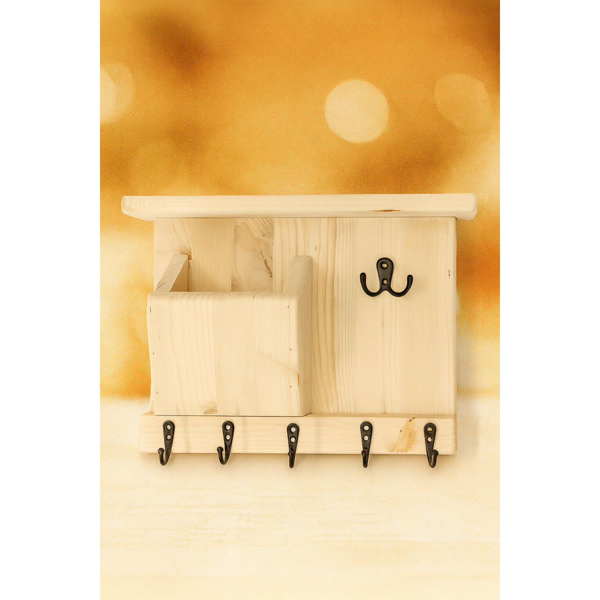 Dulap pentru chei din brad natural