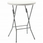 Masa de catering pliabilă rotundă de culoare albă, 80 cm
