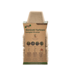 Sada 18 bucăți de ghivece din turbă 8 × 8 × 8 cm la un preț excelent