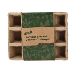 Sunt set de 6 bucăți de palete de plantat din turbă 21 × 17 × 4,5 cm