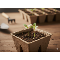 Sunt set de 6 bucăți de palete de plantat din turbă 21 × 17 × 4,5 cm