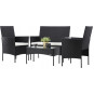 Mobilier de grădină din ratan negru