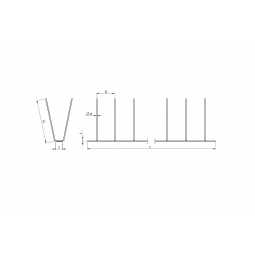 Protecție anti-păsări cu două rânduri de țepi PL2TS pentru balcoane și cornișe
