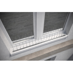 Protecție anti-păsări cu două rânduri de țepi PL2TS pentru balcoane și cornișe