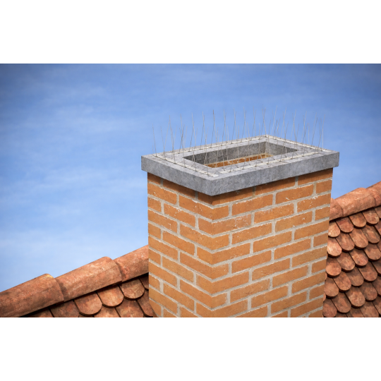 Protecție anti-păsări cu două rânduri de țepi PL2TS pentru balcoane și cornișe