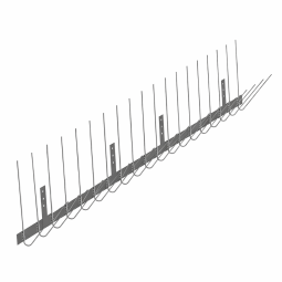 Protecție cu țepi pentru jgheaburi împotriva păsărilor PL2T