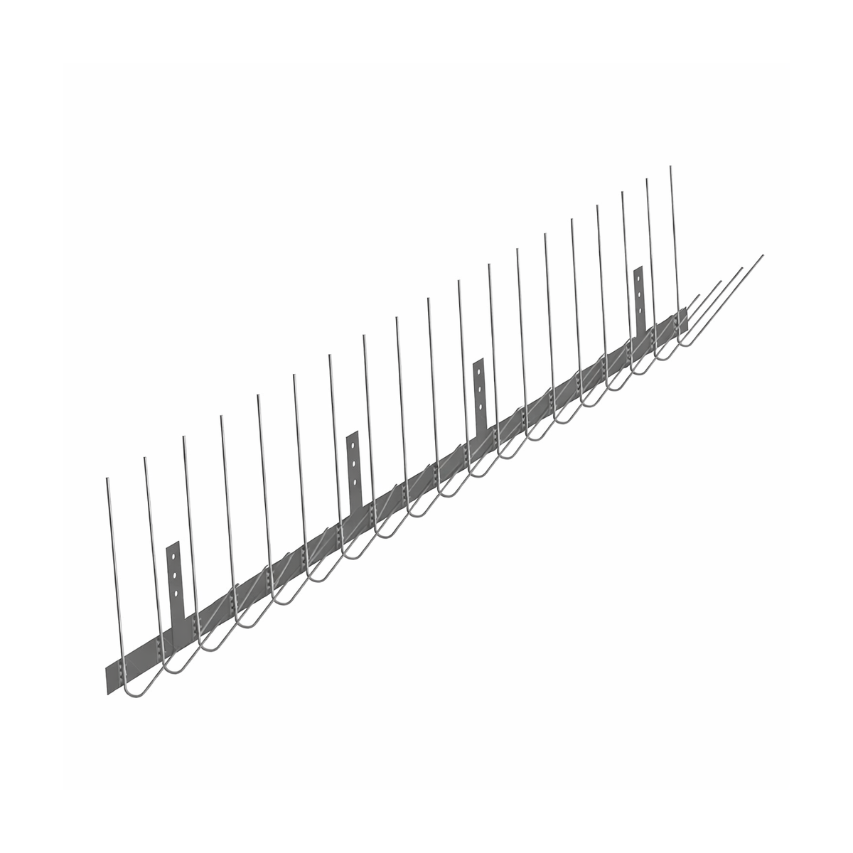 Protecție cu țepi pentru jgheaburi împotriva păsărilor PL2T