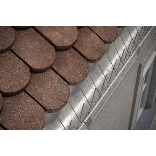 Protecție cu țepi pentru jgheaburi împotriva păsărilor PL2T