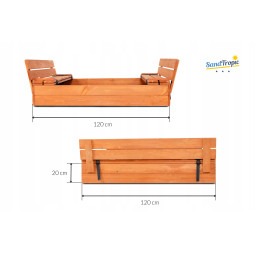 Piscină de nisip impermeabilizată de calitate, cu dimensiunea de 120x120 cm
