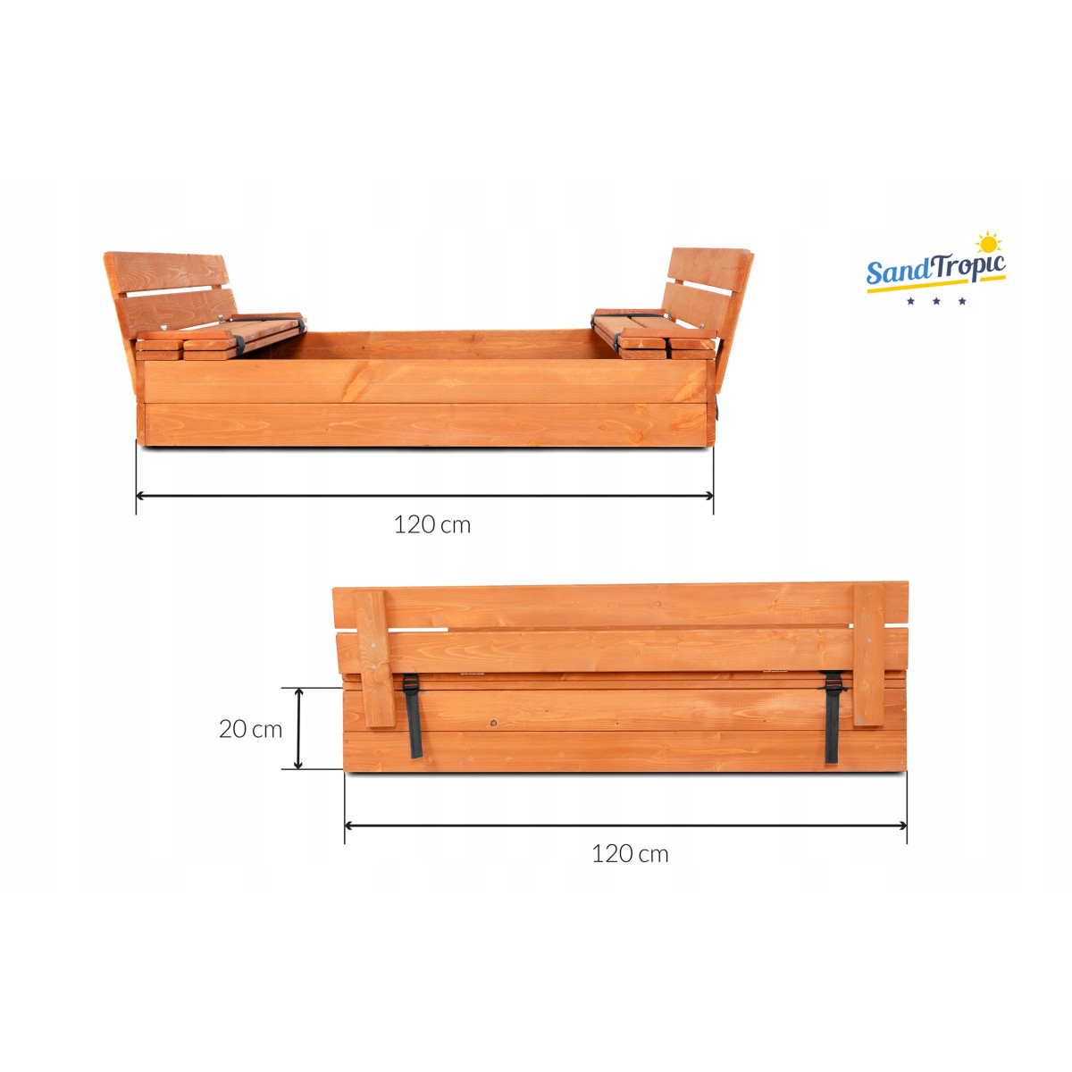 Piscină de nisip impermeabilizată de calitate, cu dimensiunea de 120x120 cm