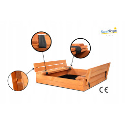 Piscină de nisip impermeabilizată de calitate, cu dimensiunea de 120x120 cm