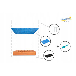 Piscină de nisip impermeabilizată de calitate, cu dimensiunea de 120x120 cm