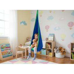 Kokon pentru copii pentru cameră în culoarea albastră - Scaun suspendat