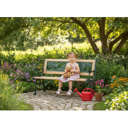 Vzorată bancă pentru copii în grădină 82 x 39 x 50 cm