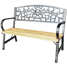 Bancă ieftină pentru grădină, cu dimensiunile 120x56x89 cm.