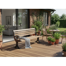 Bancă de grădină modernă din aluminiu 150 x 58 x 74 CM