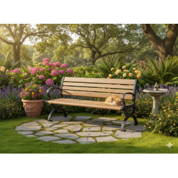 Bancă de grădină din aluminiu rezistentă de 150 cm