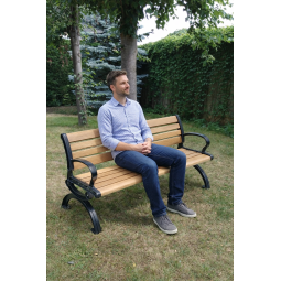 Bancă de grădină din aluminiu rezistentă de 150 cm