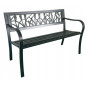 Bancă de grădină de culoare neagră 125x53x77 cm