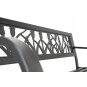 Bancă de grădină de culoare neagră 125x53x77 cm