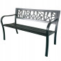 Bancă de grădină de culoare neagră 125x53x77 cm