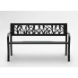 Bancă de grădină de culoare neagră 125x53x77 cm