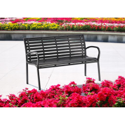 Bancă de grădină maro închis 125x60x80 cm