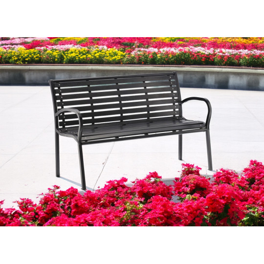 Bancă de grădină maro închis 125x60x80 cm