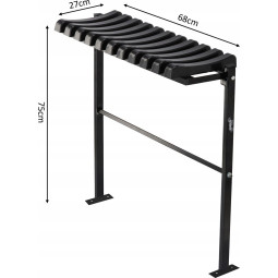 Săcel de cimitir pliabil de 68 cm, în culoare neagră.