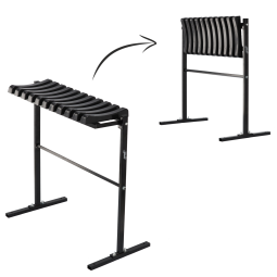 Săcel de cimitir pliabil de 68 cm, în culoare neagră.