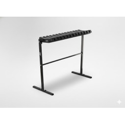 Cimitir bancă 86 cm cu urme | Pliabilă neagră