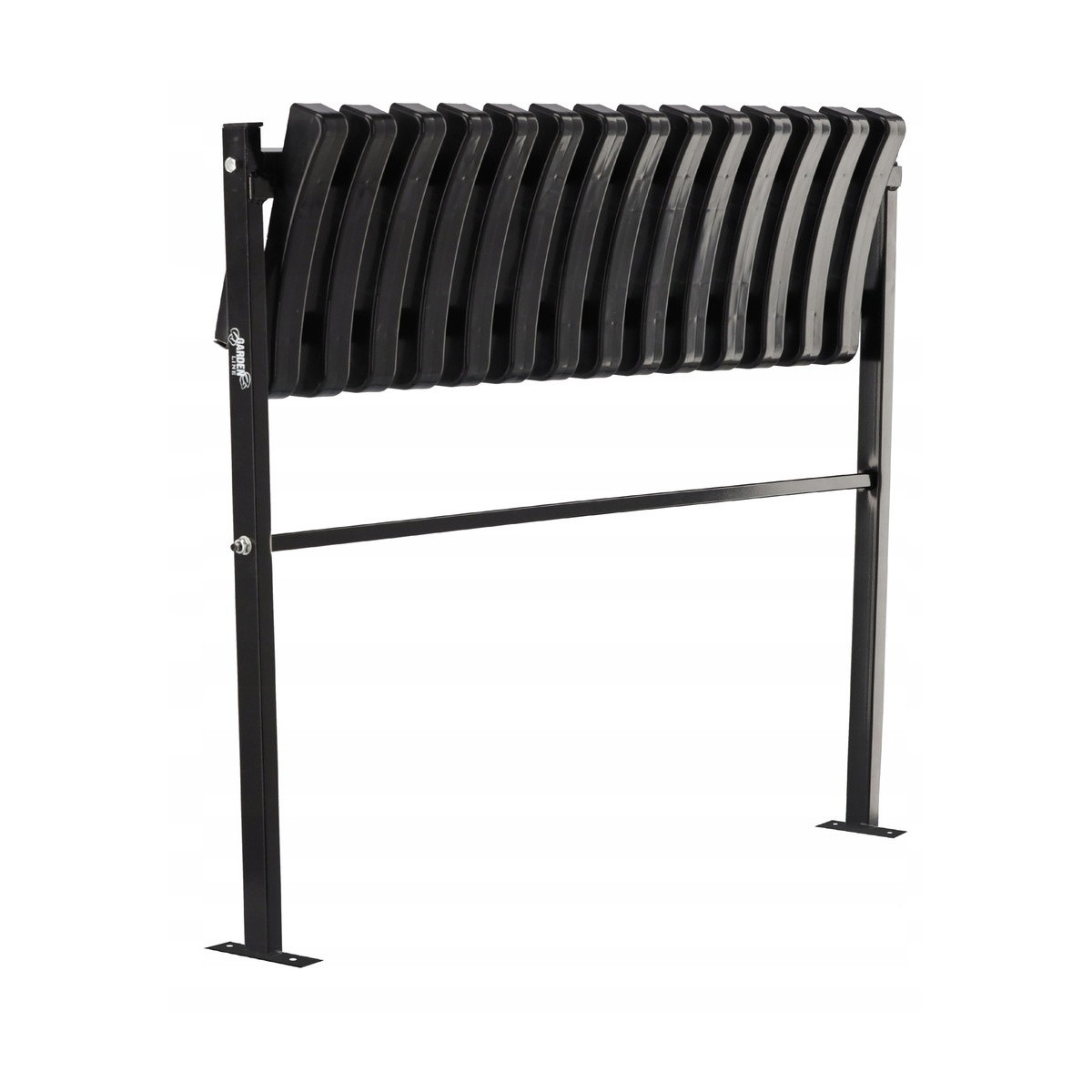 Cimitir bancă 86 cm cu urme | Pliabilă neagră