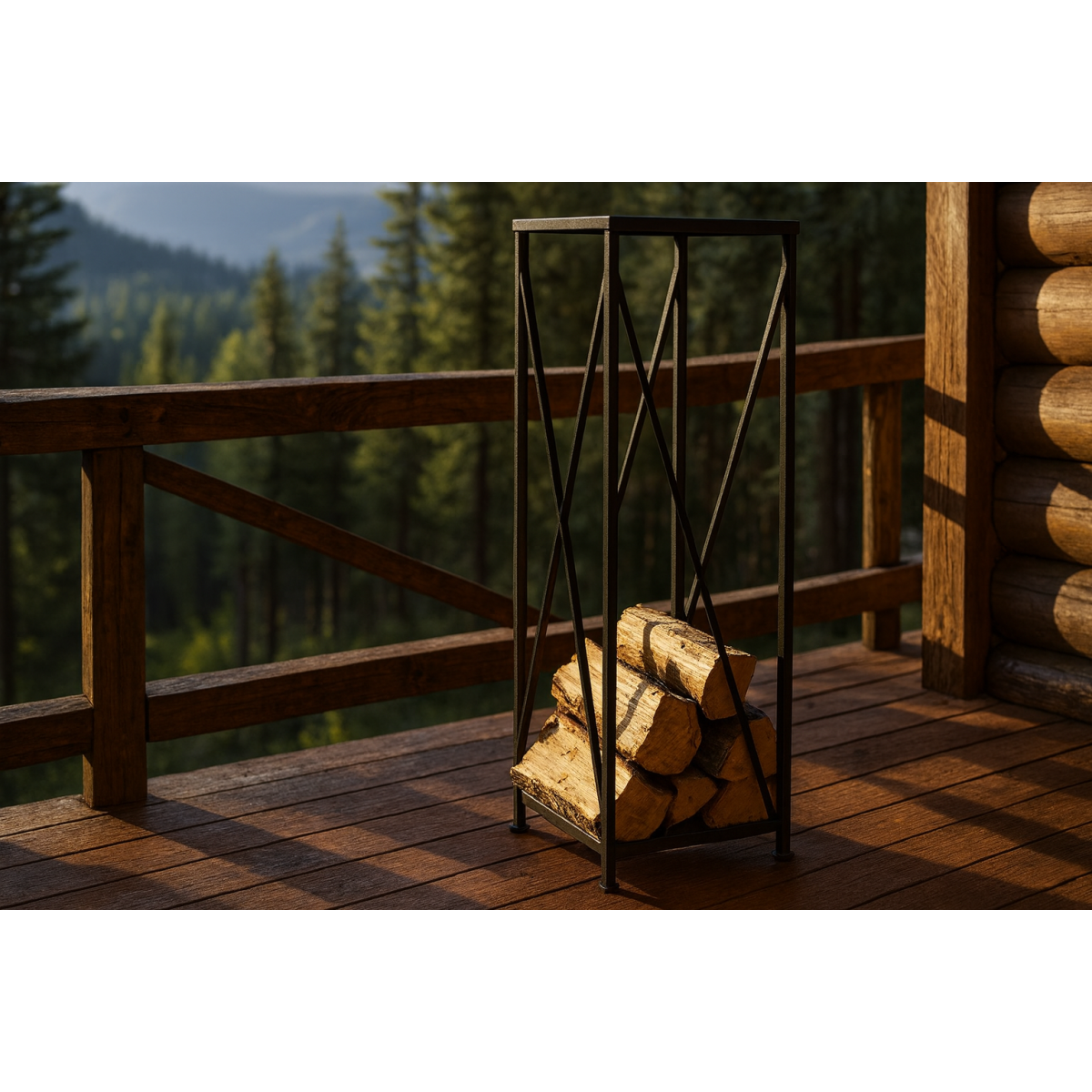 Stâlp pentru lemne pentru șemineu 34x34x111 cm
