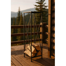 Stâlp pentru lemne pentru șemineu 34x34x111 cm