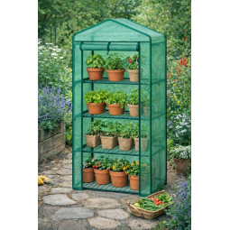 Rozsadník cu rafturi pentru balcon 69x49x125