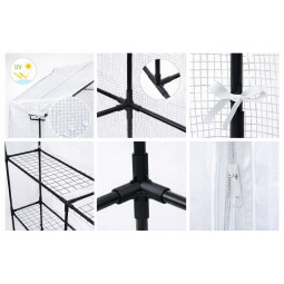 Foliovník – grădina de răsaduri 16 mm 1,4 × 1,4 × 2 m alb