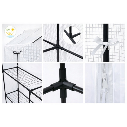 Foliovník – grădina de răsaduri 16 mm 1,4 × 1,4 × 2 m alb