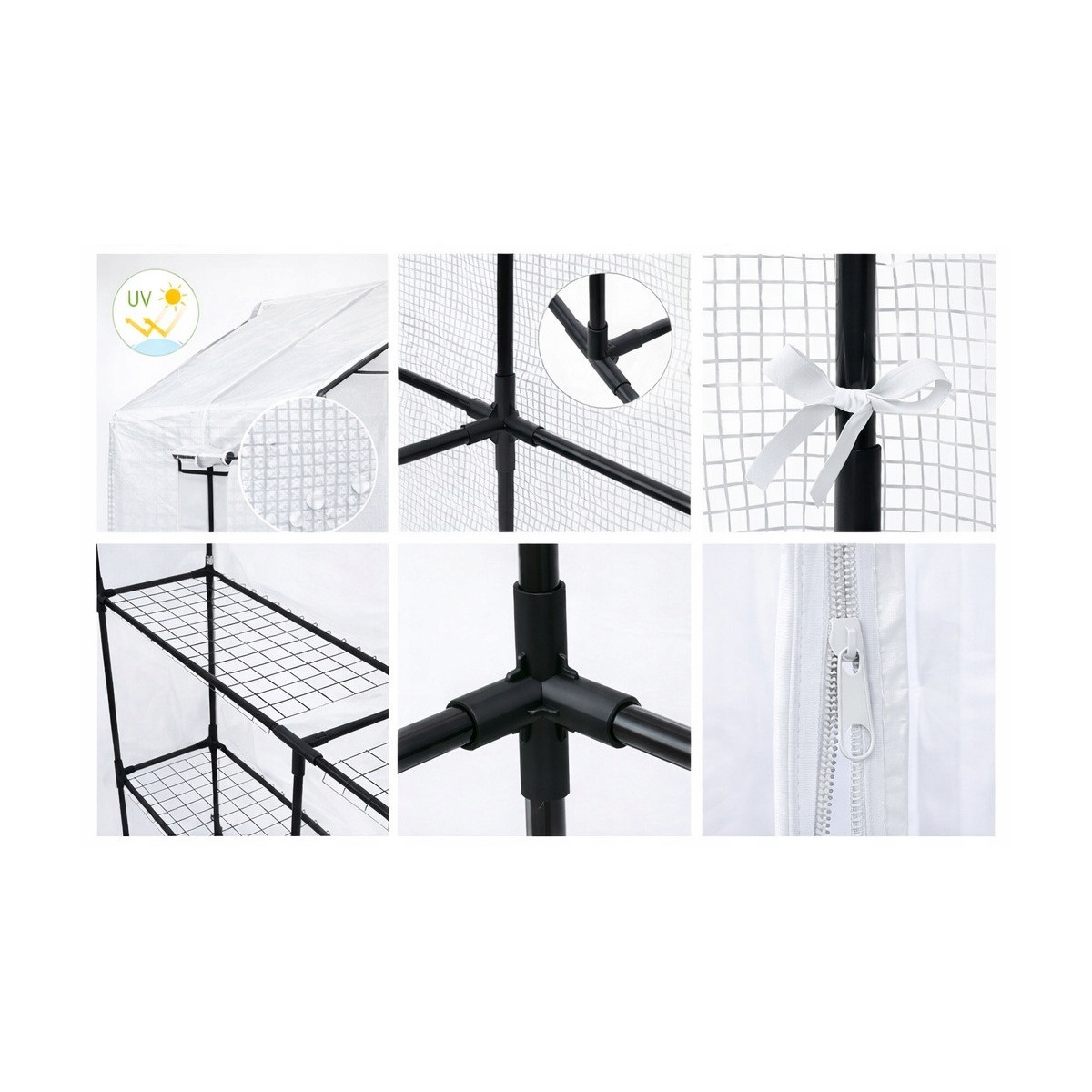 Foliovník – grădina de răsaduri 16 mm 1,4 × 1,4 × 2 m alb