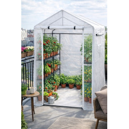 Foliovník – grădina de răsaduri 16 mm 1,4 × 1,4 × 2 m alb